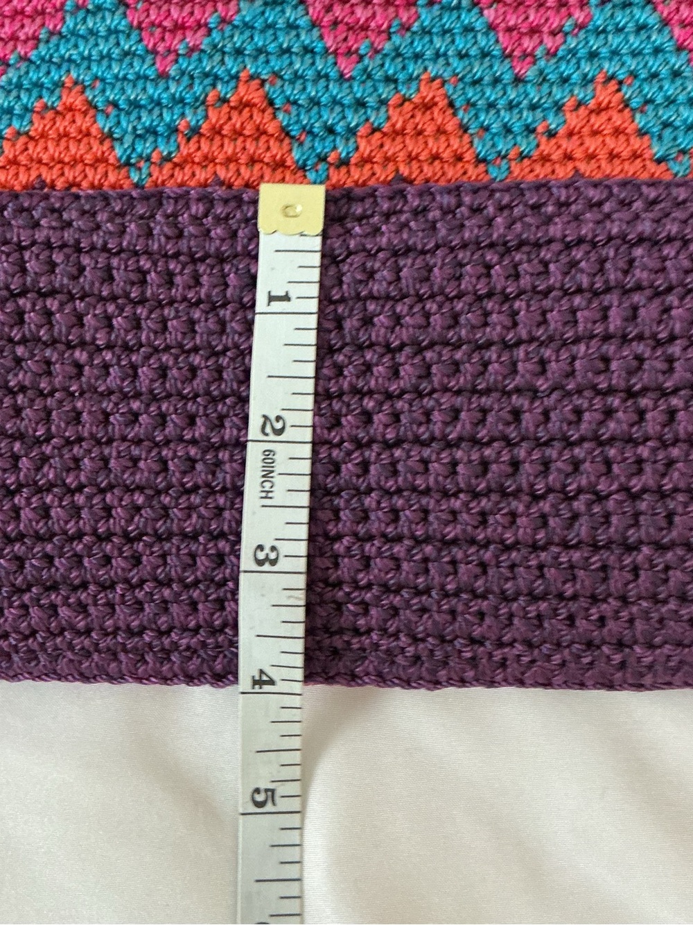 The Sak Multicolor Zigzag Crochet Tote with Purple Base - Picture 6 of 15